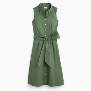 NWT J.Crew Sleeveless Tie-Waist Shirtdress Size 00